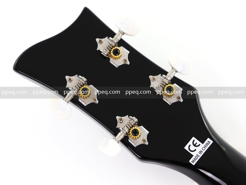 4-String Semi-Hollow Body Electric Bass Guitar with Birdseye Maple Veneer Top (HY-2506)