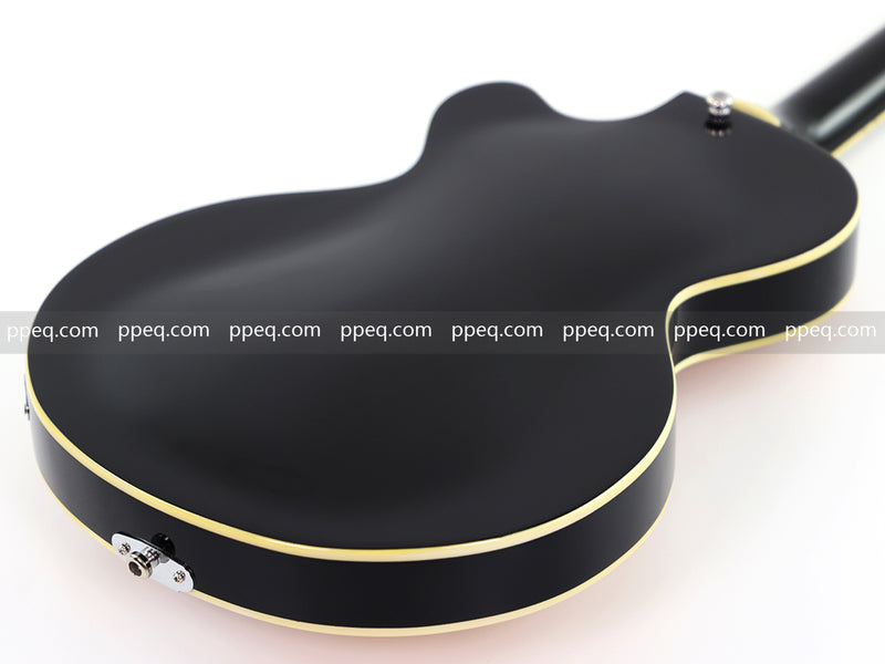 4-String Semi-Hollow Body Electric Bass Guitar with Birdseye Maple Veneer Top (HY-2506)