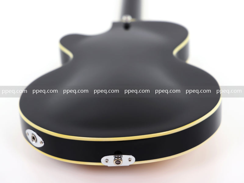 4-String Semi-Hollow Body Electric Bass Guitar with Birdseye Maple Veneer Top (HY-2506)