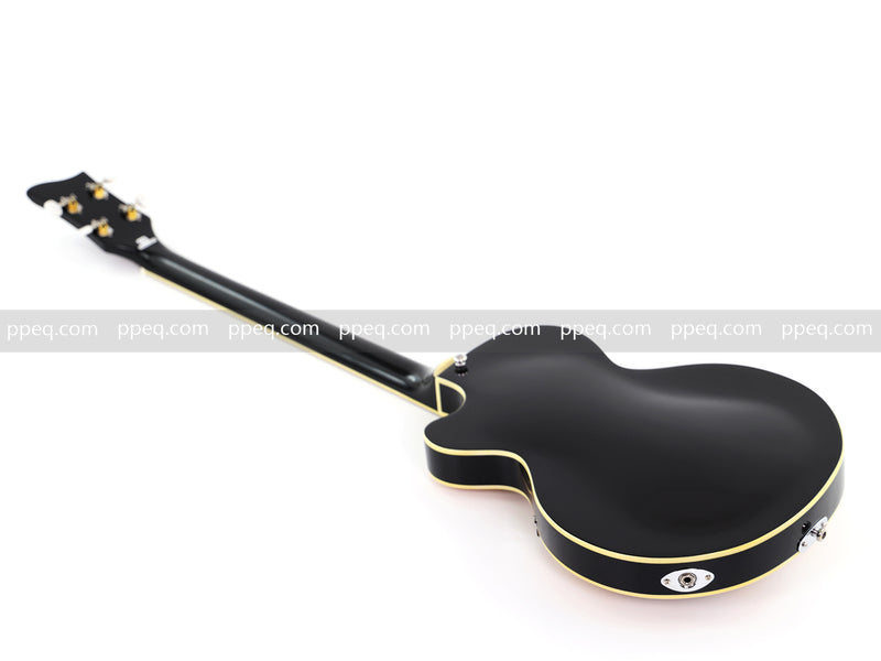 4-String Semi-Hollow Body Electric Bass Guitar with Birdseye Maple Veneer Top (HY-2506)