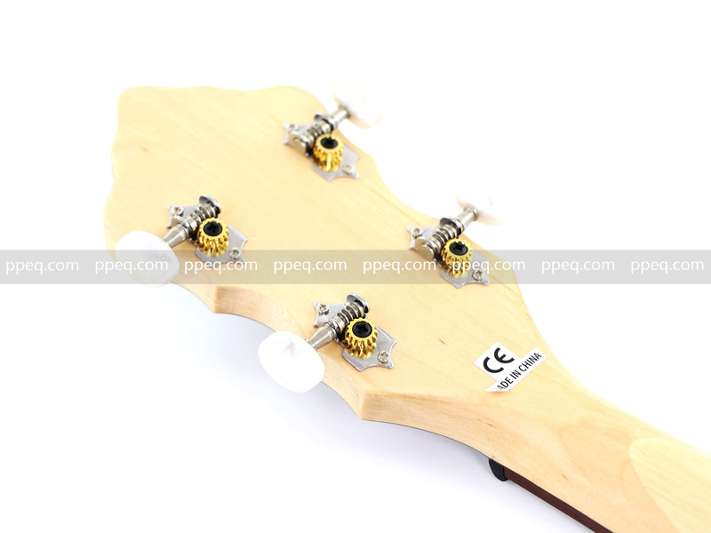 4-String Shorty Violin-Shaped Electric Bass Guitar with Gloss Red Metallic Finish (HY-2531)