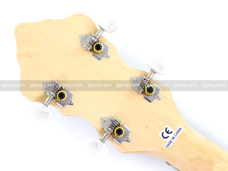 4-String Shorty Violin-Shaped Electric Bass Guitar with Gloss Red Metallic Finish (HY-2531)