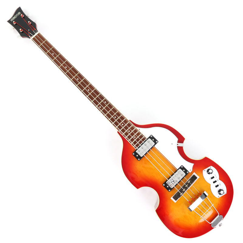 4-String Thick Semi-Hollow Body Violin Style Electric Bass Guitar (PHY-125X)