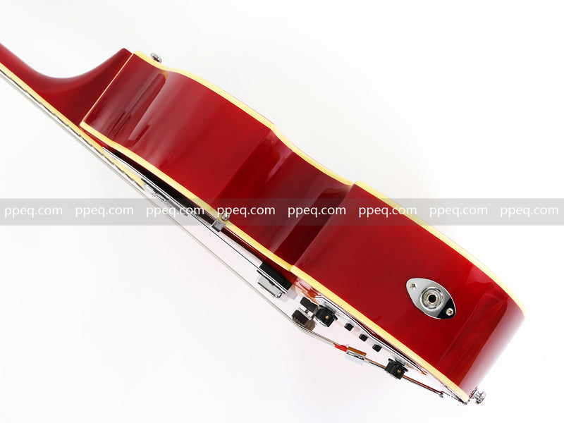 4-String Thick Semi-Hollow Body Violin Style Electric Bass Guitar (PHY-125X)