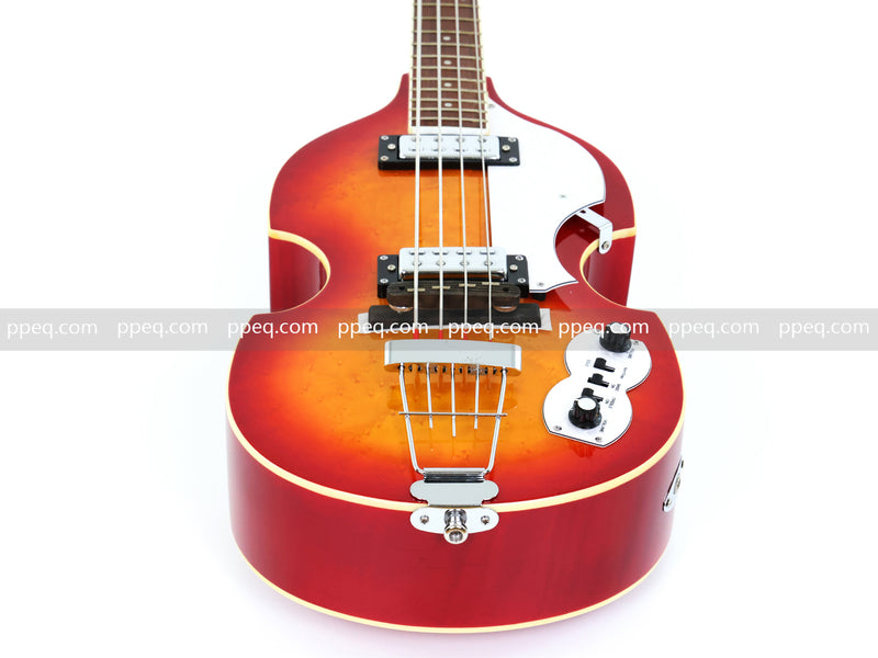 4-String Thick Semi-Hollow Body Violin Style Electric Bass Guitar (PHY-125X)