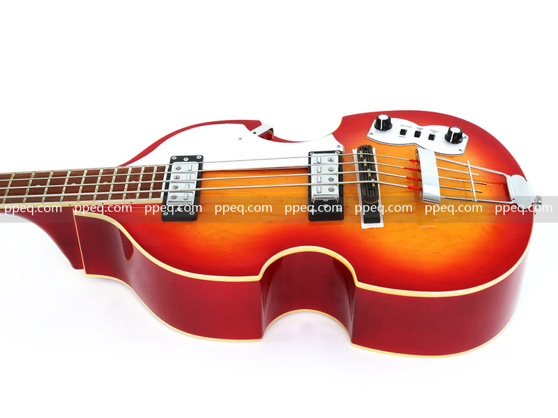 4-String Thick Semi-Hollow Body Violin Style Electric Bass Guitar (PHY-125X)