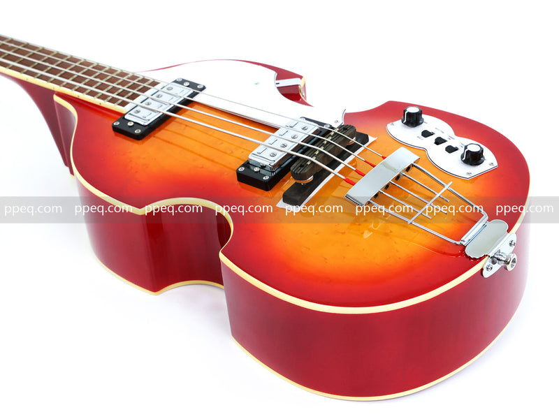 4-String Thick Semi-Hollow Body Violin Style Electric Bass Guitar (PHY-125X)