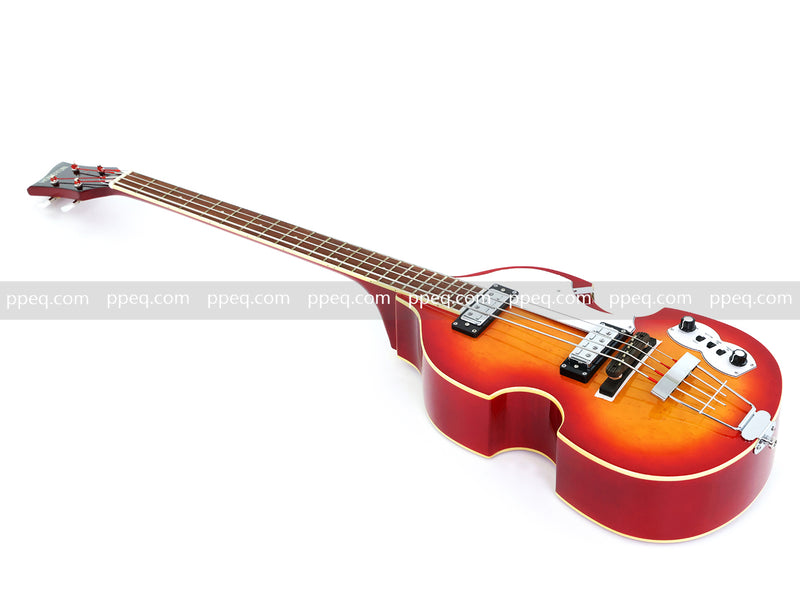 4-String Thick Semi-Hollow Body Violin Style Electric Bass Guitar (PHY-125X)