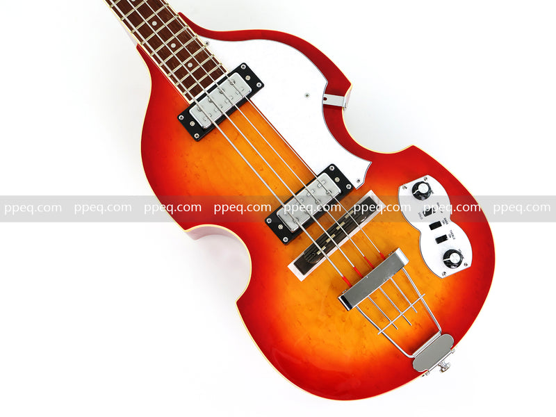4-String Thick Semi-Hollow Body Violin Style Electric Bass Guitar (PHY-125X)