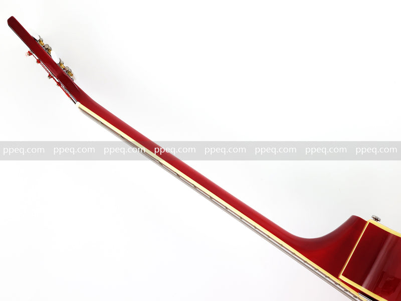 4-String Thick Semi-Hollow Body Violin Style Electric Bass Guitar (PHY-125X)