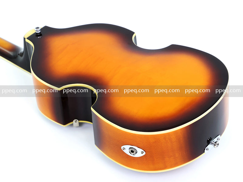 4-String Thick Semi-Hollow Violin Style Fretless Electric Bass Guitar (PHY-137)