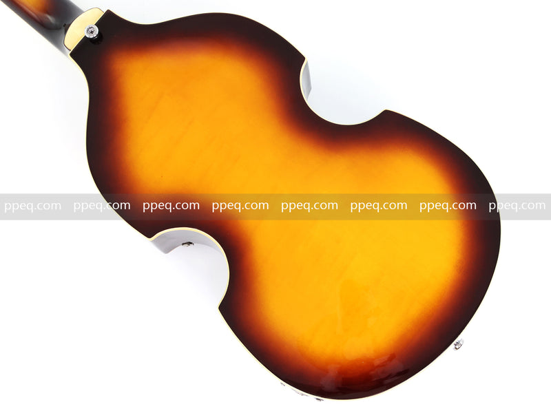 4-String Thick Semi-Hollow Violin Style Fretless Electric Bass Guitar (PHY-137)