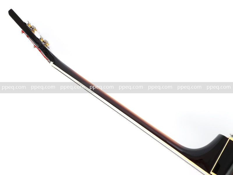 4-String Thick Semi-Hollow Violin Style Fretless Electric Bass Guitar (PHY-137)