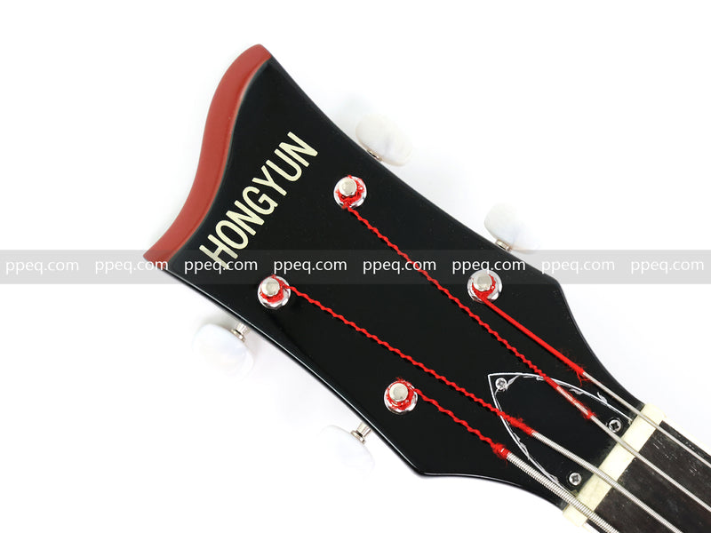 4-String Thick Semi-Hollow Violin Style Fretless Electric Bass Guitar (PHY-137)