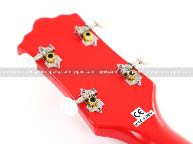 4-String Violin-Shaped Electric Bass Guitar with Gloss Cherry Red Finish (HY-2516)