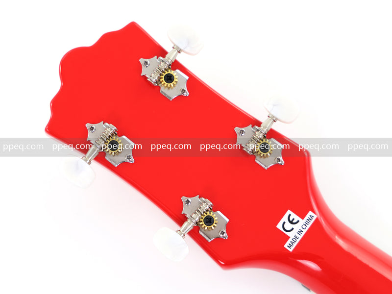 4-String Violin-Shaped Electric Bass Guitar with Gloss Cherry Red Finish (HY-2516)