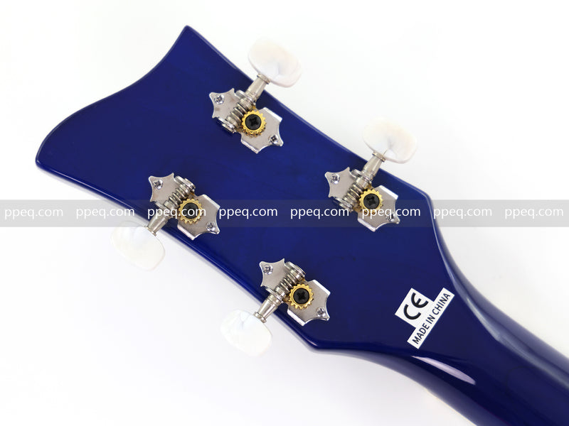 4-String Violin-Shaped Electric Bass Guitar with Gloss Dark Blue Finish (HY-2518)