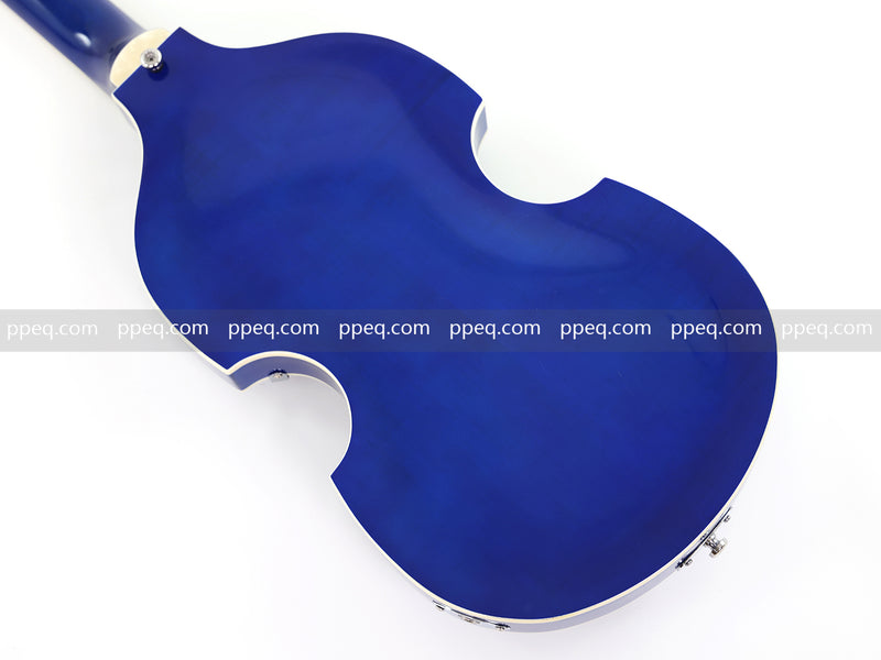 4-String Violin-Shaped Electric Bass Guitar with Gloss Dark Blue Finish (HY-2518)