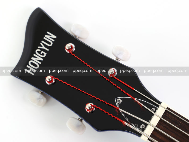 4-String Violin-Shaped Electric Bass Guitar with Gloss Dark Blue Finish (HY-2518)