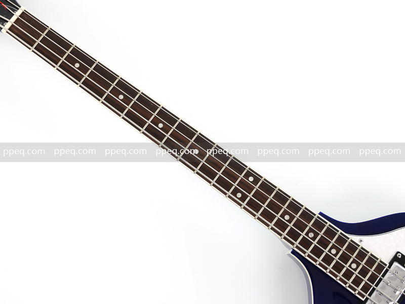 4-String Violin-Shaped Electric Bass Guitar with Gloss Dark Blue Finish (HY-2518)