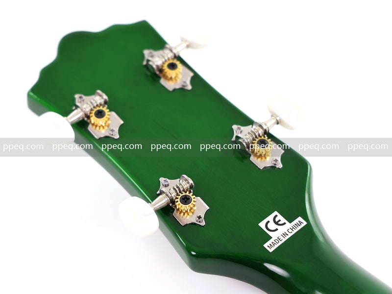 4-String Violin-Shaped Electric Bass Guitar with Gloss Emerald Green Finish (HY-2522)