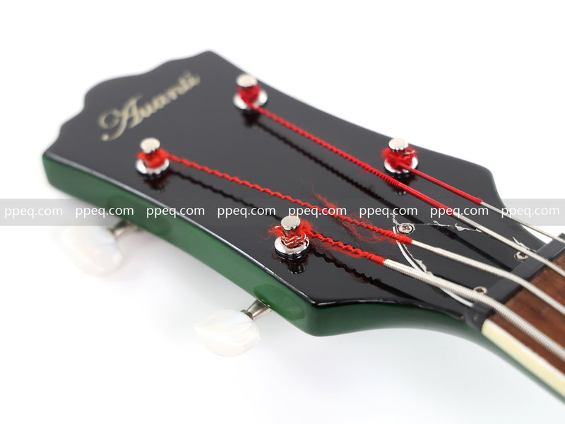 4-String Violin-Shaped Electric Bass Guitar with Gloss Emerald Green Finish (HY-2522)