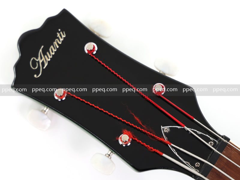 4-String Violin-Shaped Electric Bass Guitar with Gloss Emerald Green Finish (HY-2522)