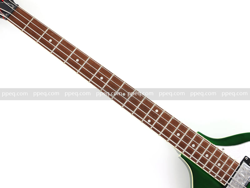 4-String Violin-Shaped Electric Bass Guitar with Gloss Emerald Green Finish (HY-2522)
