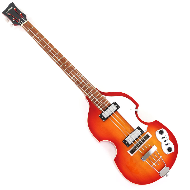 4-String Violin-Shaped Electric Bass Guitar with Gloss Sunburst Finish (HY-2514)