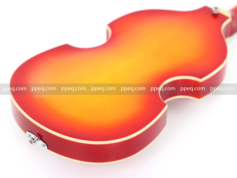 4-String Violin-Shaped Electric Bass Guitar with Gloss Sunburst Finish (HY-2514)