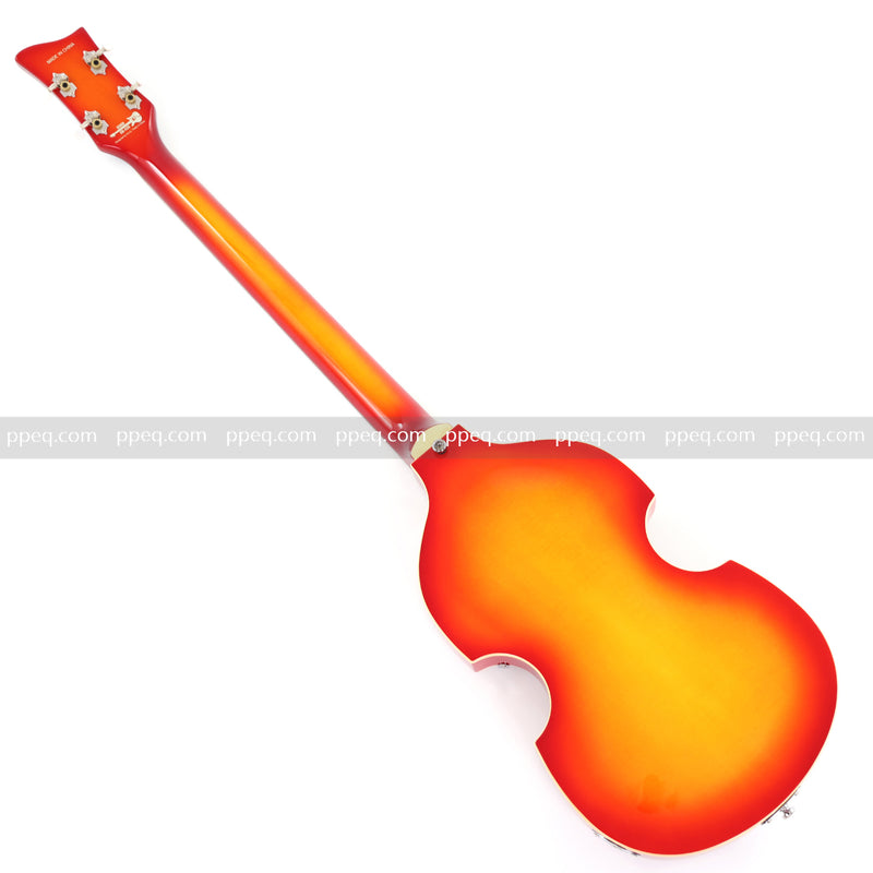 4-String Violin-Shaped Electric Bass Guitar with Gloss Sunburst Finish (HY-2514)