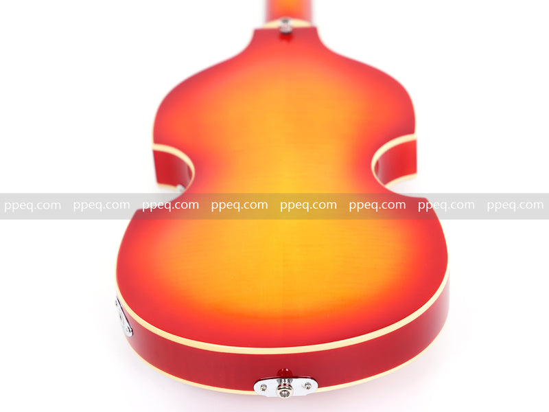 4-String Violin-Shaped Electric Bass Guitar with Gloss Sunburst Finish (HY-2514)