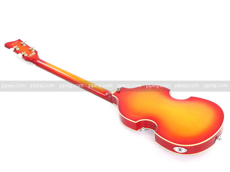 4-String Violin-Shaped Electric Bass Guitar with Gloss Sunburst Finish (HY-2514)