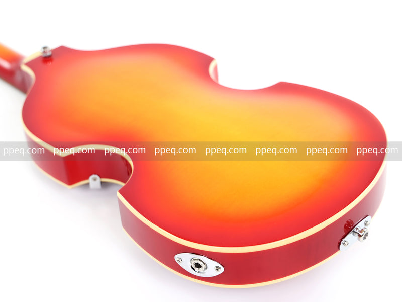 4-String Violin-Shaped Electric Bass Guitar with Gloss Sunburst Finish (HY-2514)