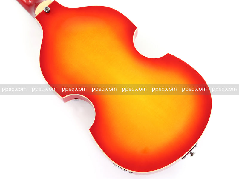 4-String Violin-Shaped Electric Bass Guitar with Gloss Sunburst Finish (HY-2514)