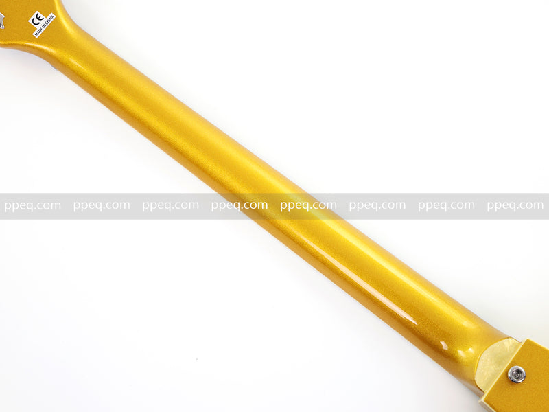 4-String Violin-Shaped Electric Bass Guitar with Gold Gloss Metallic Finish (HY-2515)