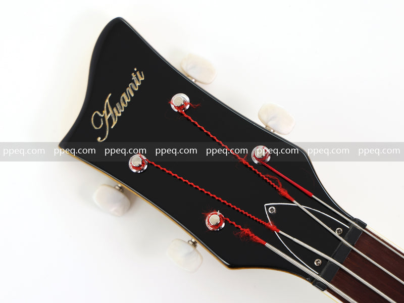 4-String Violin-Shaped Electric Bass Guitar with Gold Gloss Metallic Finish (HY-2515)