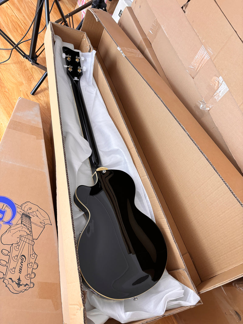 4-String Semi-Hollow Body Electric Bass Guitar with Birdseye Maple Veneer Top (HY-2506)