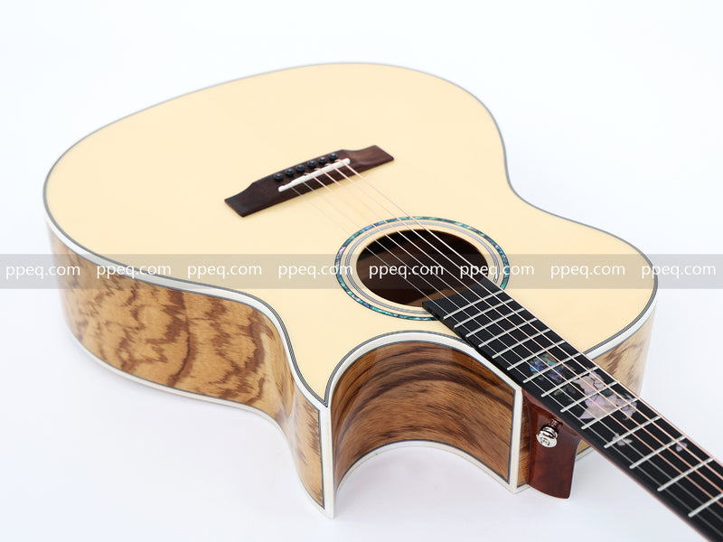 41-Inch Zebrawood Back & Sides Glossy Finish Acoustic Guitar (JY-G4010)