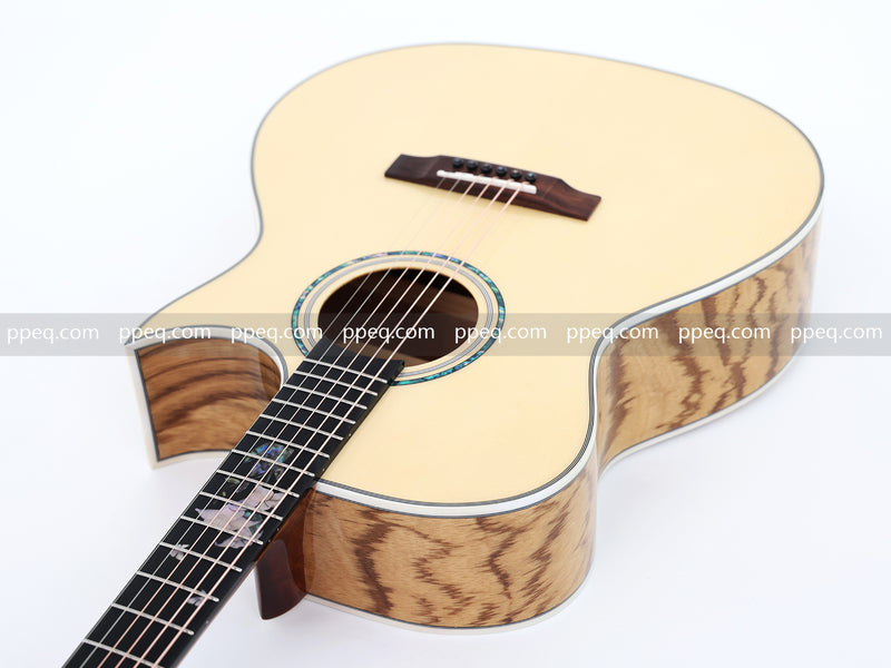 41-Inch Zebrawood Back & Sides Glossy Finish Acoustic Guitar (JY-G4010)