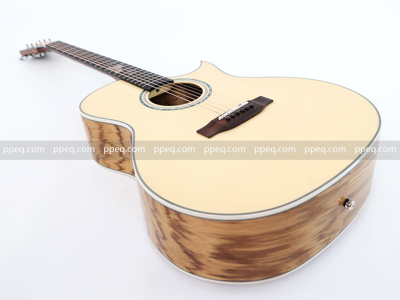 41-Inch Zebrawood Back & Sides Glossy Finish Acoustic Guitar (JY-G4010)