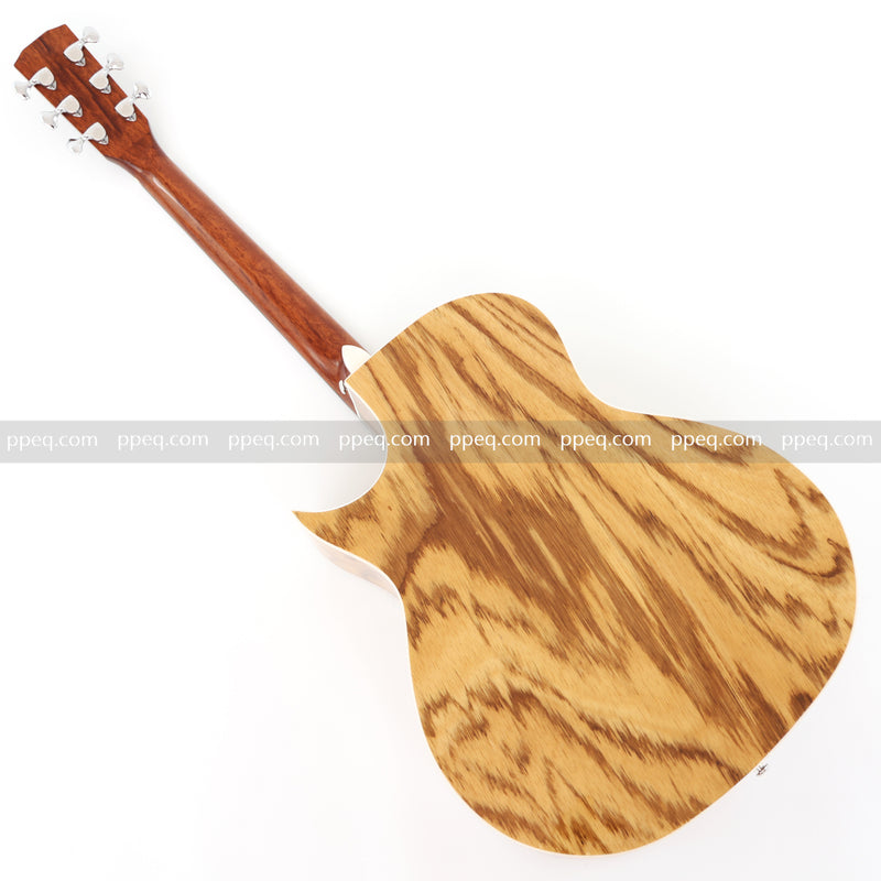 41-Inch Zebrawood Back & Sides Glossy Finish Acoustic Guitar (JY-G4010)