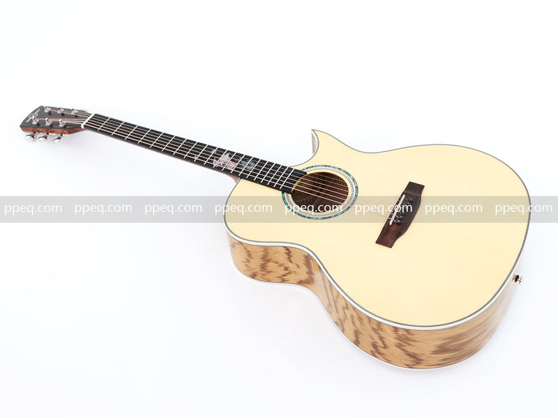 41-Inch Zebrawood Back & Sides Glossy Finish Acoustic Guitar (JY-G4010)