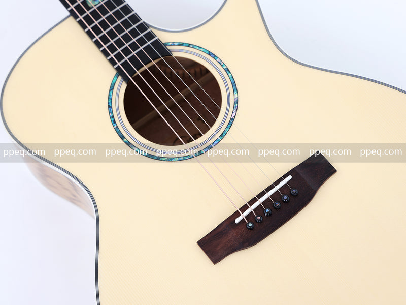 41-Inch Zebrawood Back & Sides Glossy Finish Acoustic Guitar (JY-G4010)