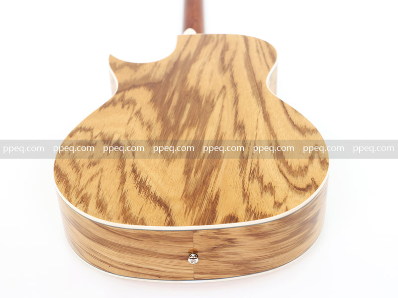 41-Inch Zebrawood Back & Sides Glossy Finish Acoustic Guitar (JY-G4010)