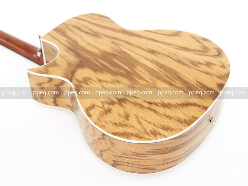 41-Inch Zebrawood Back & Sides Glossy Finish Acoustic Guitar (JY-G4010)