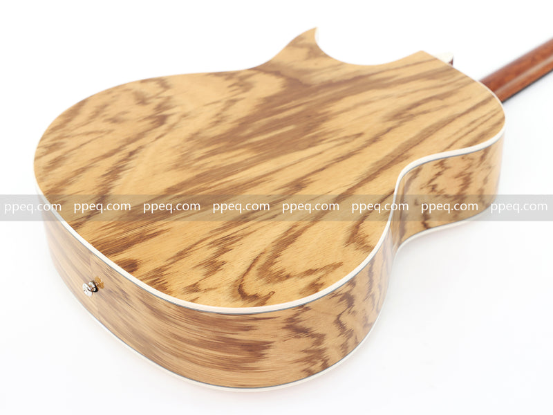 41-Inch Zebrawood Back & Sides Glossy Finish Acoustic Guitar (JY-G4010)