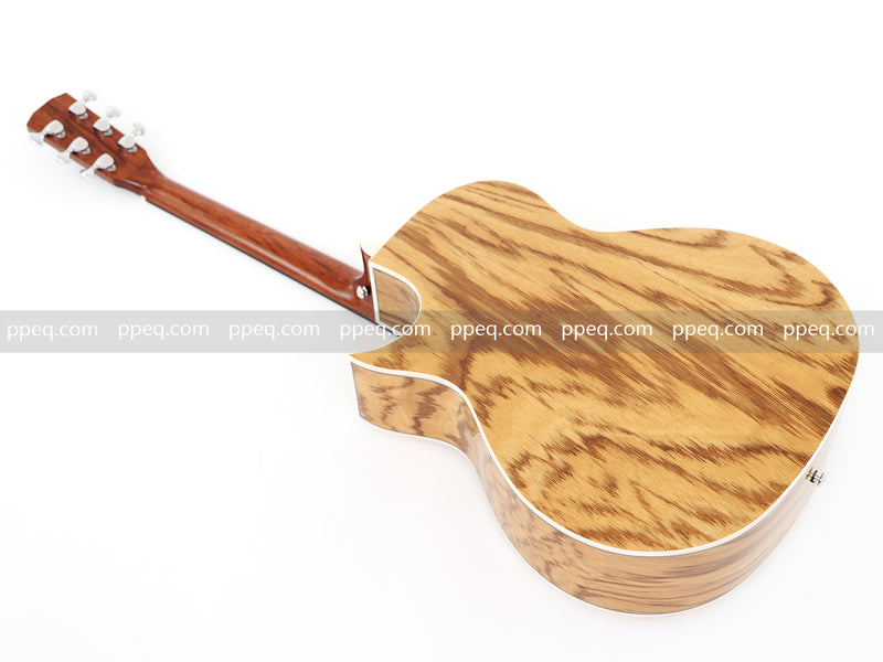 41-Inch Zebrawood Back & Sides Glossy Finish Acoustic Guitar (JY-G4010)