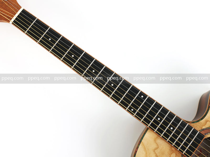 40-inch Tamo Ash Top Acoustic Guitar with Satin Finish (TY-010)