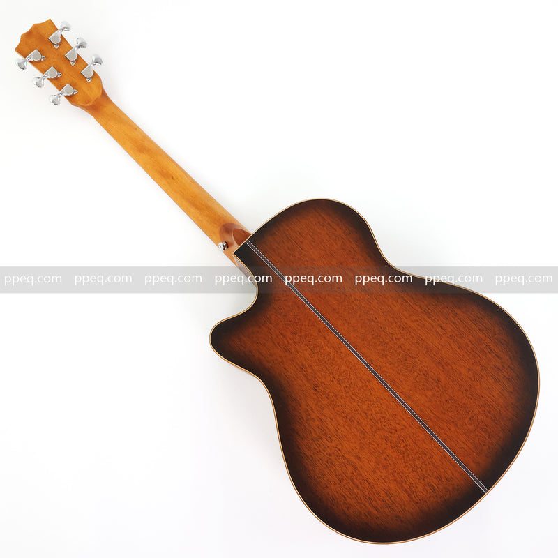 40-inch Tamo Ash Top Acoustic Guitar with Satin Finish (TY-010)